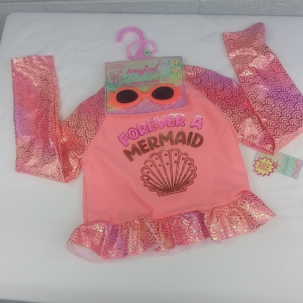 Magic Pink Mermaid Kids Swim Set